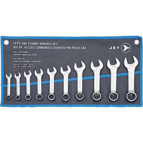 SCWS-10S Stubby Wrench Sets, Combination, 10 Pieces, Imperial R.M.G. Prévention