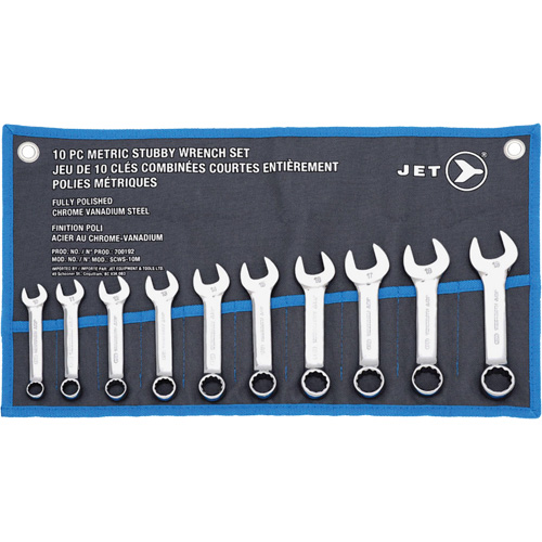 SCWS-10M Stubby Wrench Sets, Combination, 10 Pieces, Metric R.M.G. Prévention