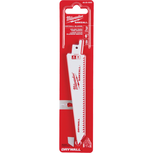 Lames Sawzall 8 TPI pour cloison s&egrave;che R.M.G. Prévention