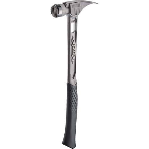 TIBONE Milled Titanium Framing Hammer, 15 oz., Solid Steel Handle, 17-17/50" L R.M.G. Prévention