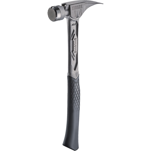 Marteau de charpente en titane meul&eacute; TIBONE, 14 oz, Prise en Acier plein, 15-1/4" lo R.M.G. Prévention