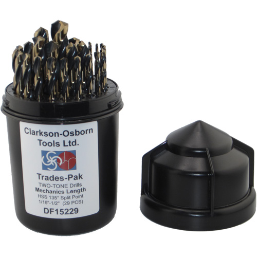 Two-Tone 29-Piece Mechanic's Drill Set, High Speed Steel R.M.G. Prévention
