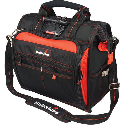 Sac &agrave; outils &eacute;clair&eacute; pour technicien, Polyester balistique, Noir/Rouge R.M.G. Prévention