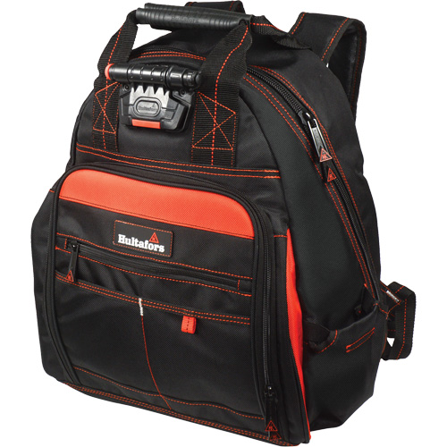 Lighted Tool Backpack, Black/Red, Ballistic/Polyester R.M.G. Prévention