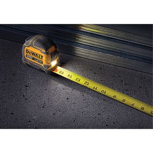 Ruban &agrave; mesurer &agrave; lampe DEL TOUGHSERIES, 25' R.M.G. Prévention