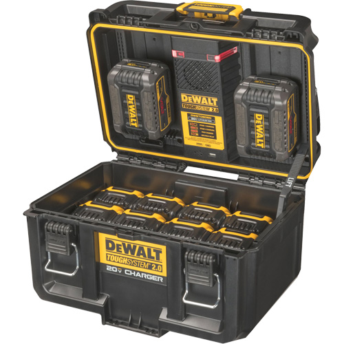 Chargeur 20V &agrave; deux ports ToughSystem 2.0, 14" x 15" x 9", Noir/Jaune R.M.G. Prévention