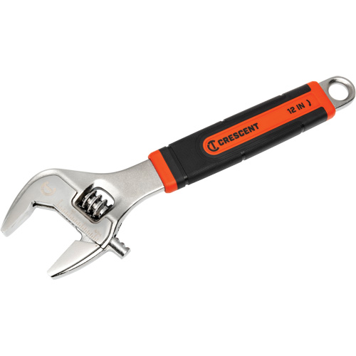 Adjustable Wrench, 12" L, 46 mm/3-1/5" Max Width, Chrome/Polished R.M.G. Prévention