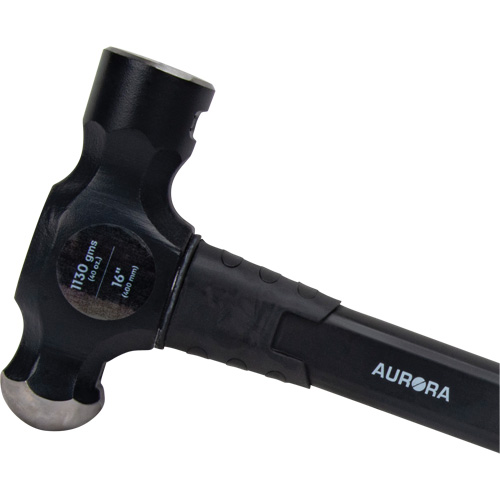 Marteau &agrave; panne ronde, Poids de la t&ecirc;te 40 oz, Face Ordinaire, Prise Fibre de verre R.M.G. Prévention