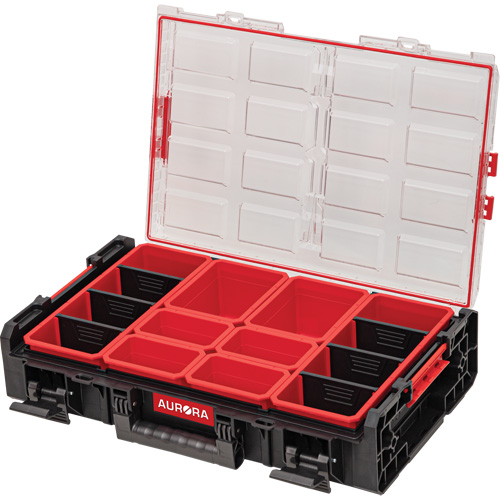 Organisateur 2 fois tr&egrave;s-grand avec bacs Arx, 23" x 15-1/5" x 6-4/5", Noir R.M.G. Prévention
