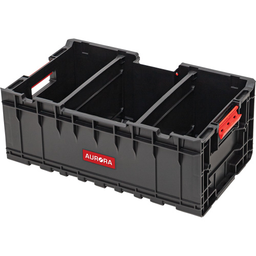 Arx Tool Crate with Dividers, 22-7/10" x 14-1/10" x 9-3/10", Black R.M.G. Prévention