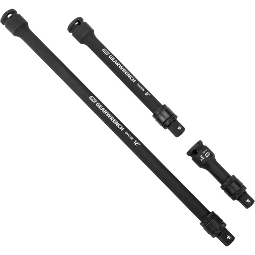 Jeu de rallonges &agrave; chocs verrouillables 3 mcx, Prise de 3/8", Fini Phosphate de mangan&egrave;se, 3 M R.M.G. Prévention