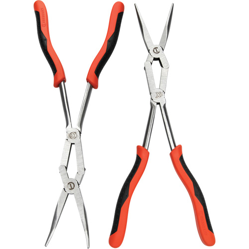 X2 Straight and Bent Long Nose Dual Material Plier Set, 2 Pieces R.M.G. Prévention