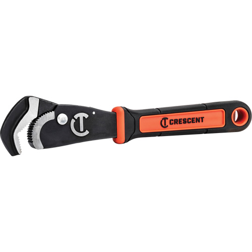 Cl&eacute; bimat&eacute;riau auto-ajustable pour tuyau, Cap des m&acirc;choires 1-1/2", Longueur 12", Fini Oxyde noir, Prise Coussin&eacute;e R.M.G. Prévention