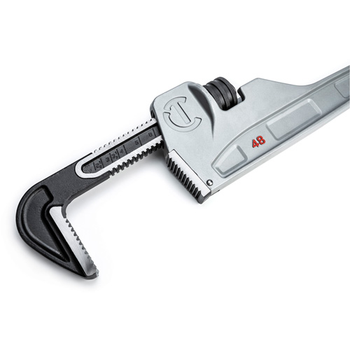 Cl&eacute; &agrave; tuyaux, Cap des m&acirc;choires 6", Longueur 48", Fini Rev&ecirc;tement en poudre, Prise Non-ergonomique R.M.G. Prévention