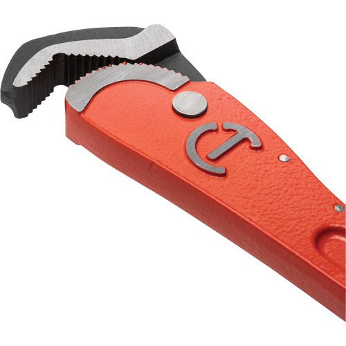 Cl&eacute; pour tuyau acier auto-ajustable, Cap des m&acirc;choires 1-1/2", Longueur 12", Fini Rev&ecirc;tement en poudre, Prise Non-ergonomique R.M.G. Prévention