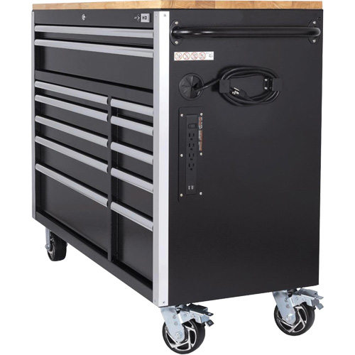HDRC5212 HD Series Roller Cabinet, 12 Drawers, 51-1/4" W x 21" D x 40-3/10" H, Black R.M.G. Prévention