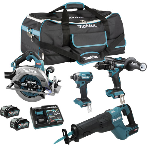XGT Brushless 4-Tool Combo Kit, Lithium-Ion, 40 V R.M.G. Prévention