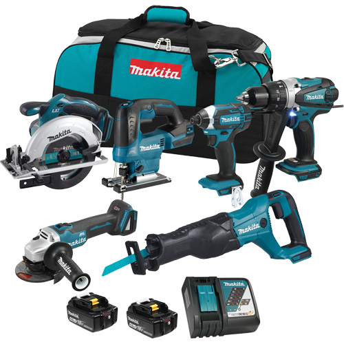 LXT 6-Tool Combo Kit, Lithium-Ion, 18 V R.M.G. Prévention
