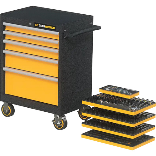 Mechanics Tool Set in Modular Foam Trays with Storage Unit, 247 Pieces R.M.G. Prévention