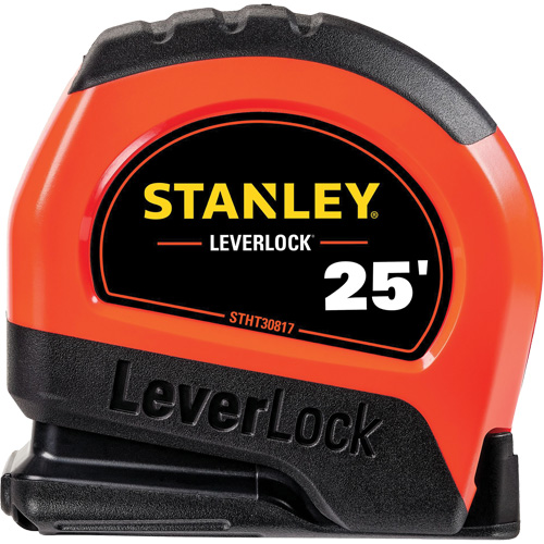 High-Visibility LEVERLOCK&reg; Tape Measure, 25', Imperial Graduations R.M.G. Prévention