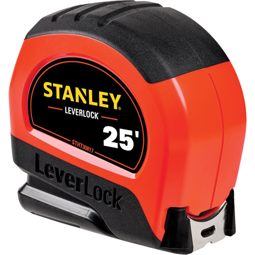 High-Visibility LEVERLOCK&reg; Tape Measure, 25', Imperial Graduations R.M.G. Prévention
