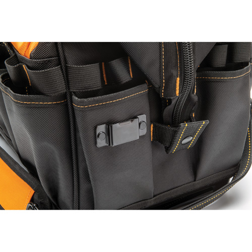 Sac &agrave; outils de 20" pour les professionnels, Nylon, 33 pochettes, Noir/Orange R.M.G. Prévention