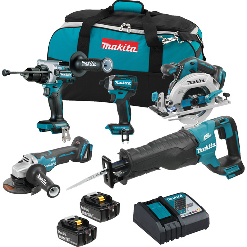 Ensemble de 5 outils sans balai 18V LXT, Lithium-ion, 18 V R.M.G. Prévention