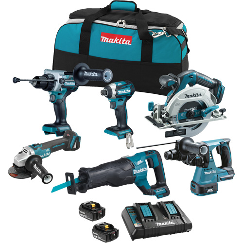 LXT Brushless 6 Tool Combo Kit, Lithium-Ion, 18 V R.M.G. Prévention