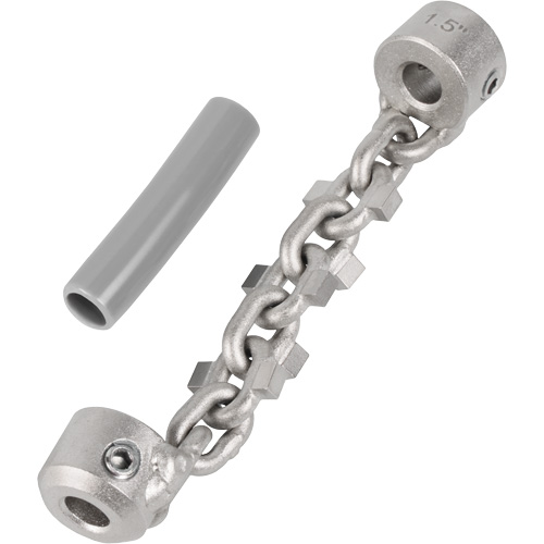 Chaîne de nettoyage de tuyaux de 1-1/4" - 1-1/2" pour c&acirc;ble de serpent &agrave; chaîne de 1/4" R.M.G. Prévention
