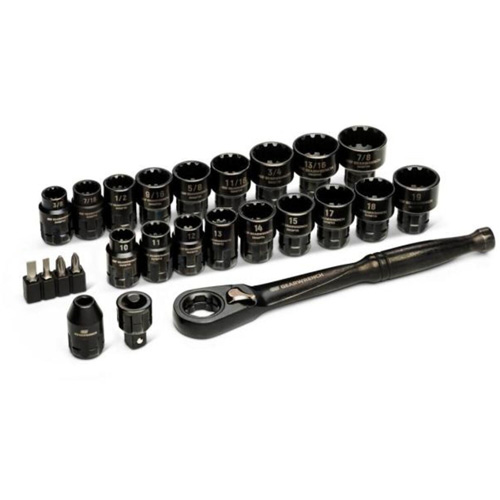 Pass-Thru Ratchet & Socket Set, 25 Pcs, 3/8" Drive Size R.M.G. Prévention