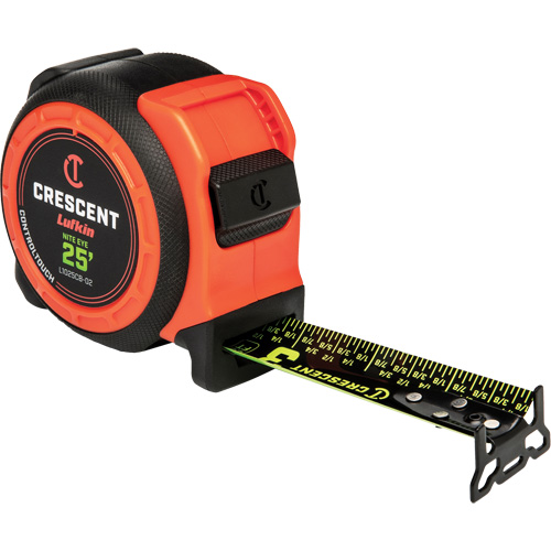  Ruban &agrave; mesurer CONTROLTOUCH NITE EYE, 1-3/16" x 25', Marques de goujon SAE R.M.G. Prévention