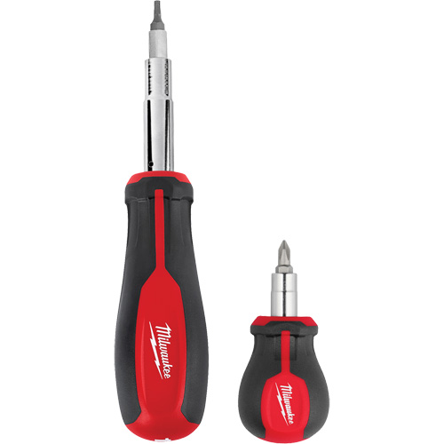 11-in-1 Multi-Bit Screwdriver & 6-in-1 Stubby Multi-Bit Screwdriver Set, 3"/9-4/5" L, Cushion Grip Handle R.M.G. Prévention