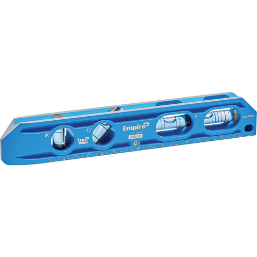 TRUE BLUE&reg; Die Cast Torpedo Level, 8" L, Aluminum, 4 Vials, Magnetic R.M.G. Prévention
