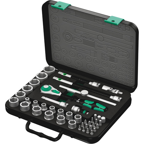 8100 SB 2 Zyklop Speed Ratchet Set, 43 Pcs, 3/8" Drive Size R.M.G. Prévention