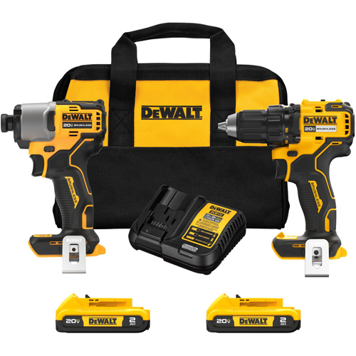 Brushless Cordless Drill/Driver & Impact Driver Combo Kit, Lithium-Ion, 20 V R.M.G. Prévention