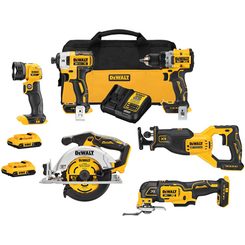 Ensemble six outils sans fil &agrave; moteur sans balai XR , Lithium-ion, 20 V R.M.G. Prévention