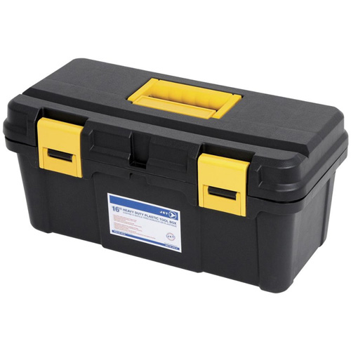 Coffre &agrave; outils portatif en plastique JPTB-16, 16" la x 8" p x 7-1/2" h, Noir R.M.G. Prévention