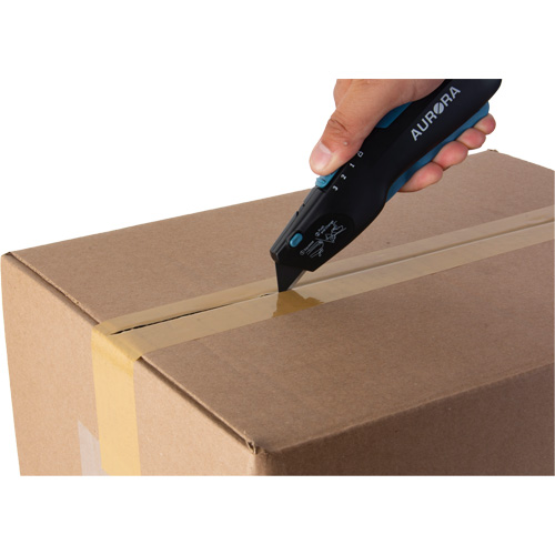 Retractable Safety Knife , Stainless Steel, Heavy-Duty, Plastic/Aluminum Handle R.M.G. Prévention