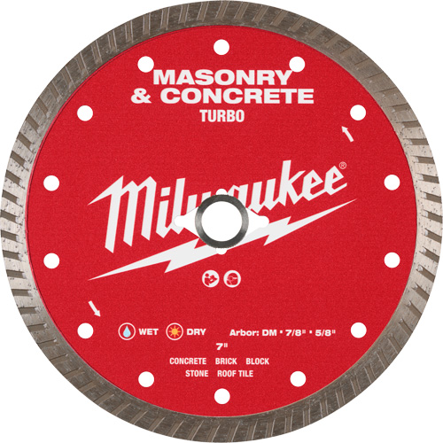 Lame turbo en diamant dentel&eacute;e pour maçonnerie et b&eacute;ton R.M.G. Prévention