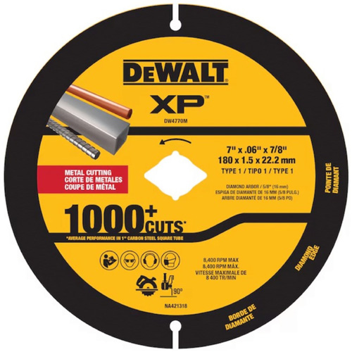 Lame diamant&eacute;e XP pour m&eacute;tal pour meuleuses angulaires et scies circulaires R.M.G. Prévention