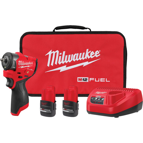 M12 FUEL Subcompact Impact Wrench with Friction Ring Kit, 12 V, 3/8" Socket R.M.G. Prévention