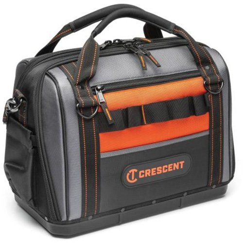 17" Tradesman Closed Top Tool Bag, Polyester, 3 Pockets, Black/Grey/Orange R.M.G. Prévention
