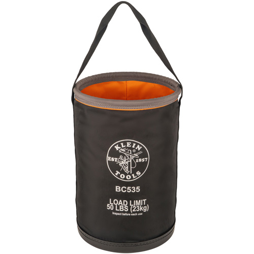 Seau utilitaire droit, 17" lo x 12" la x 4" h, Nylon, Noir/Gris/Orange R.M.G. Prévention