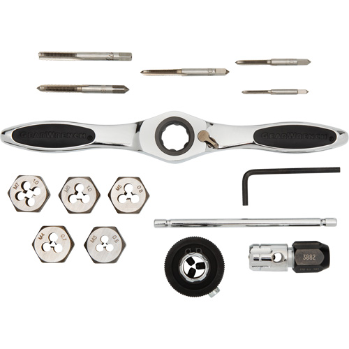 Metric Ratcheting Tap & Die Set, 15 Pieces R.M.G. Prévention