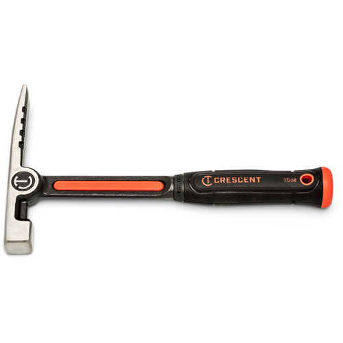 Brick Hammer, 15 oz., Solid Steel Handle, 7" L R.M.G. Prévention