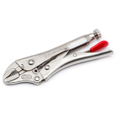 Locking Pliers with Wire Cutter, 7" Length, Curved Jaw R.M.G. Prévention