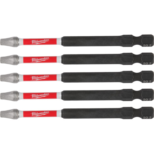 SHOCKWAVE Impact Recess Power Bits, Square, 2 Tip, 3-1/2" Length R.M.G. Prévention