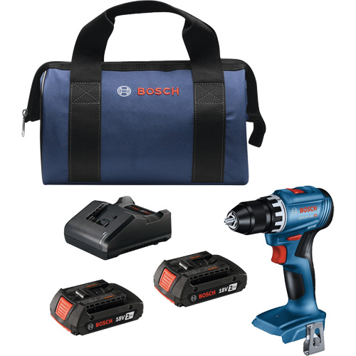 Trousse perceuse-visseuse compacte sans balais, Lithium-ion, 18 V, Mandrin 1/2", Couple 400 lb-po R.M.G. Prévention