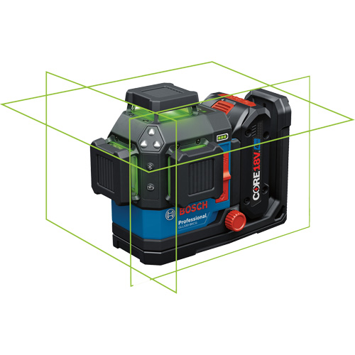 360 Connected Green-Beam Three-Plane Leveling and Alignment Laser R.M.G. Prévention