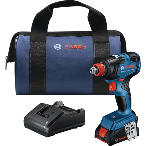 Two-In-One Bit/Socket Impact Driver/Wrench Kit, 1/2", 1800 in-lbs. Max. Torque, 18 V, Lithium-Ion R.M.G. Prévention